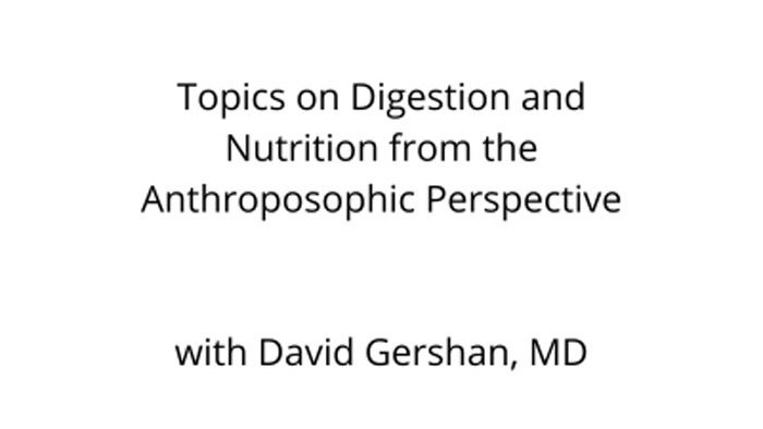 Topics On Digestion And Nutrition From The Anthroposophic Perspective
